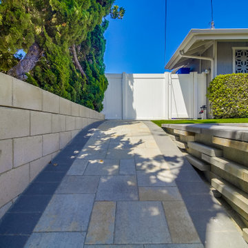 Front yard Remodel with Pavers, Walls, Artificial Grass, Planters & More