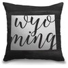 "Home State Typography - Wyoming" Pillow 16"x16"