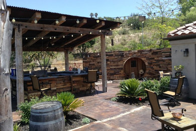 Patio - rustic patio idea in San Diego