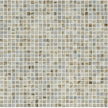 MSI THDW3-SH-3/4X3/4GL 1" Square Mosaic Tile - Glossy Glass - Ivory Iridescent