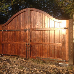 Driveway gates - Idigbo Gates ( Hardwood) and Stained Using Sikkens - Products