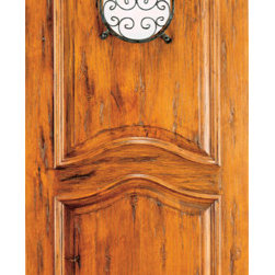 Prehung, Knotty Alder Round Top Front Door Ironwork Speakeasy - Front Doors