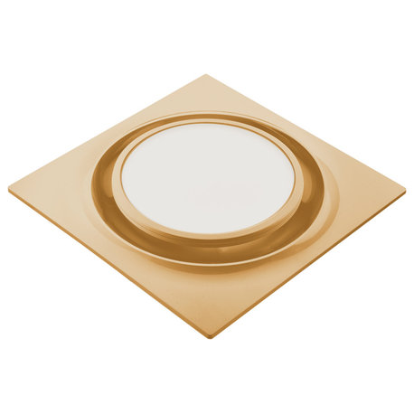 80 CFM 0.3 Sones Ceiling Bath Exhaust Fan With LED Light, Satin Gold
