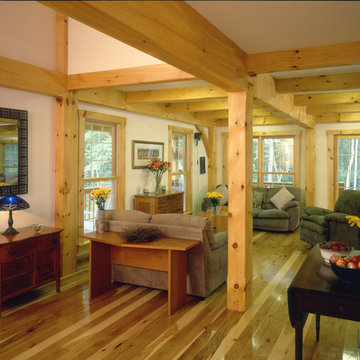 Post and Beam Farmhouse Living Room