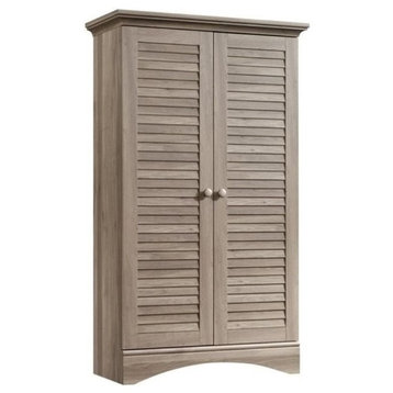 Bowery Hill Mid-Century Solid Wood Storage Cabinet in Salt Oak