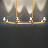 Modern Forms PD-82044 Double Bubble 8 Light 44"W LED Globe - Aged Brass