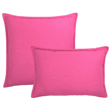 Frisco Linen Reversible Combo Pillow, Pink