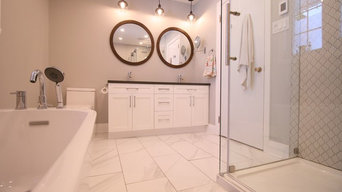 White and Dark Brown Bathroom