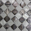 12.51"x12.51" Oyster Myorca Silvery Gray White Mother of Pearl Shell Tile
