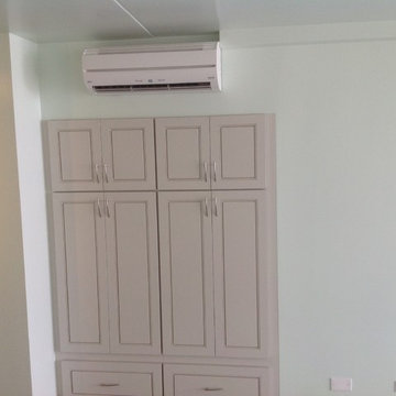 Split A/C above cabinets