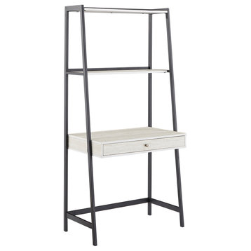 Dobson Marble 3-Piece Ladder Desk and Bookcase Set