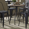 Liberty Furniture Vintage Dining Series Pub Table in Weathered Gray with Black M