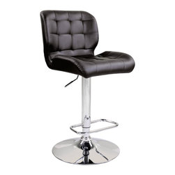 Modern Dallas Adjustable Bar Stool | Black (Set of 2) - Bar Stools And Counter Stools