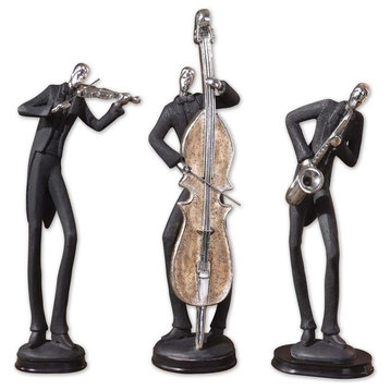 Musicians Decorative Figurines, 3-Piece Set