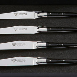 Laguiole Steak Knives, Buffalo Horn Handles, Set of 4 - Products
