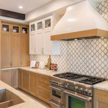 Custom Hood Detail with Patterned Tile Backsplash