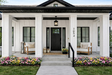 Arts and crafts home design photo in Salt Lake City