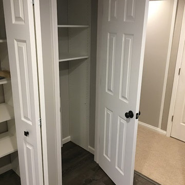 Small closet with adjustable shelving