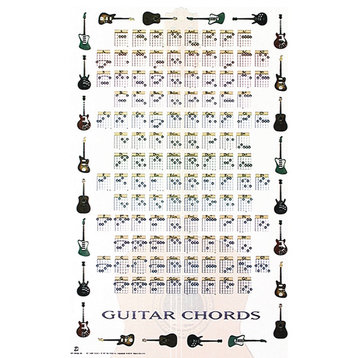 Guitar Chords II Poster, Premium Unframed