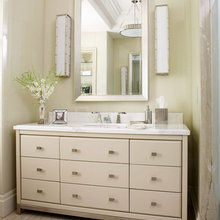 Dresser turned into bathroom vanity