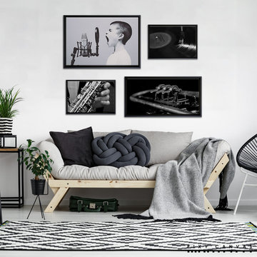 Microphone Boy High Quality Canvas Prints