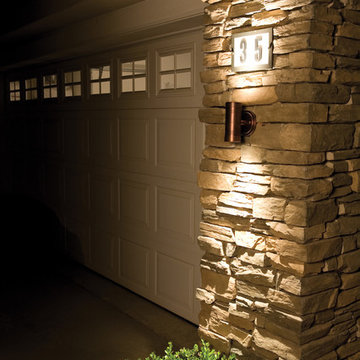 Myra Wet Location Wall Washer beside Garage Door