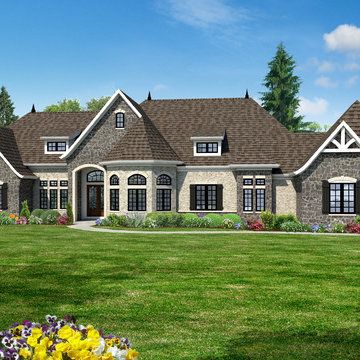 Exterior Rendering of Large Private Residence in Cincinnati, Ohio
