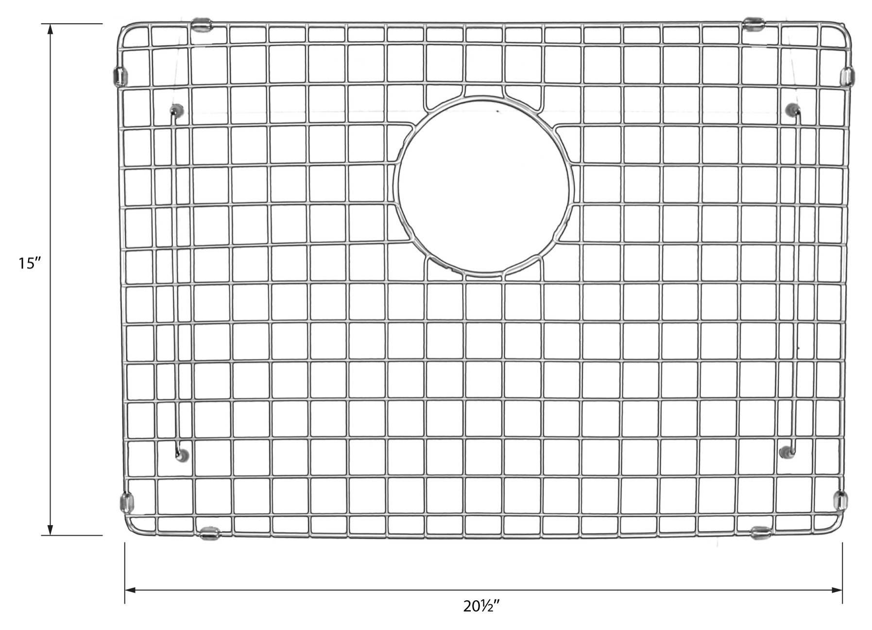 Karran GR-6022 Stainless Steel Grid 20 1/2" x 15"fits on QT-820/QU-820
