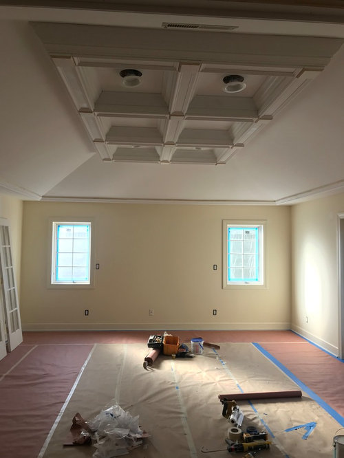 Painting Angled Walls With Coffered Ceiling