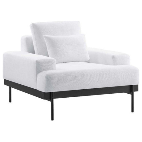 Modway Proximity Upholstered Polyester Fabric Armchair in White