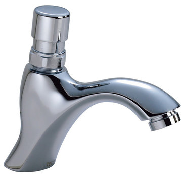 Delta 1-Hole Bathroom Faucet With Vandal Resistant Aerator, Polished Chrome