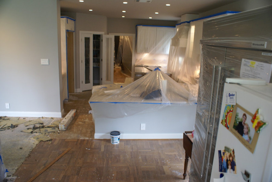 Westlake dark wood floors