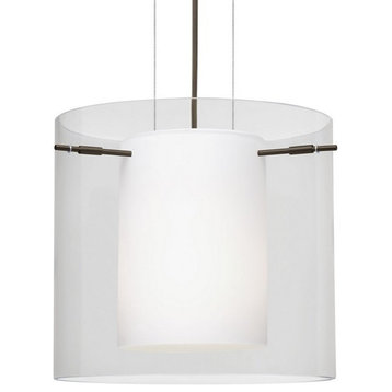 Besa Lighting 1KG-C18407-BR Pahu 12 - One Light Cable Pendant with Flat Canopy