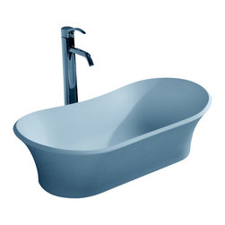ADM Bathroom Design - ADM Curved Countertop Sink, White, 26" - Bathroom Sinks