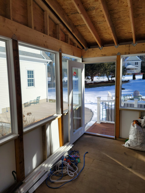 Glass/screen inserts for 3 season porch