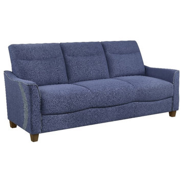 Lexicon Harstad Fabric Upholstered Sofa in Blue Color
