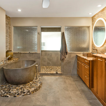 Indialantic Walnut & Stone Masterbath