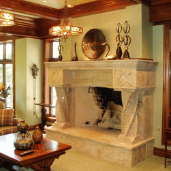 Custom Carved Stone Fireplaces - Products