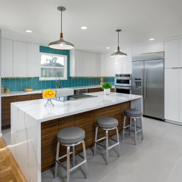 Coastal Modern Kitchen - Long Beach, CA