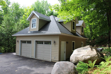 Inspiration for a timeless detached two-car garage remodel in Toronto
