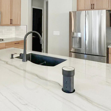 Modern Kitchen with Discreet Countertop Power Access