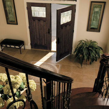 Create a stylish & energy-efficient entryway with Pella® fiberglass front doors