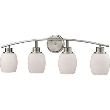 Casual Mission 4-Light Bath, Brushed Nickel