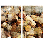 Ready2HangArt - "Never Enough Corks" Canvas Wall Art, 2-Piece Set - This oversized abstract canvas art set is the perfect addition to any contemporary space. It is fully finished, arriving ready to hang on the wall of your choice.