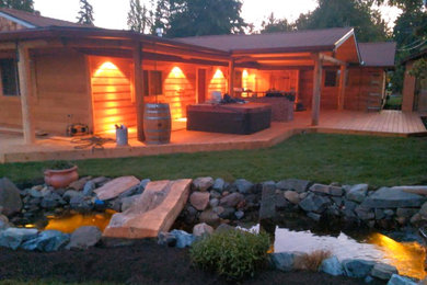 Inspiration for a rustic home design remodel in Seattle