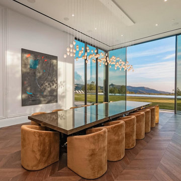 Glass Pendants Defining a Luxury Wine Room