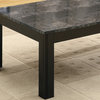 HomeRoots Black Grey Marble-Look Top Table Set 3Pcs Set