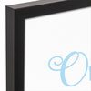 Once Upon a time 12"x36" Black Framed Canvas, Blue