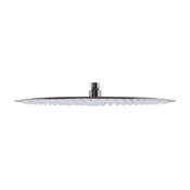 Solid Ultra Thin Rain Shower Head, Brushed Stainless Steel, 16", Round