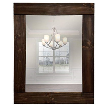 Special Walnut Natural Rustic Style Vanity Mirror , 36"x30"
